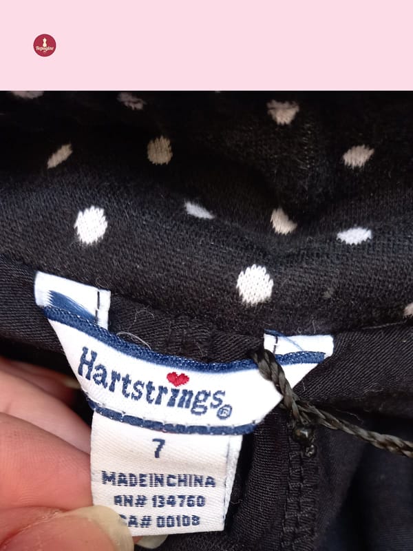 saia infantil charmosa hartstrings com estampa de poás e babados - #brechó