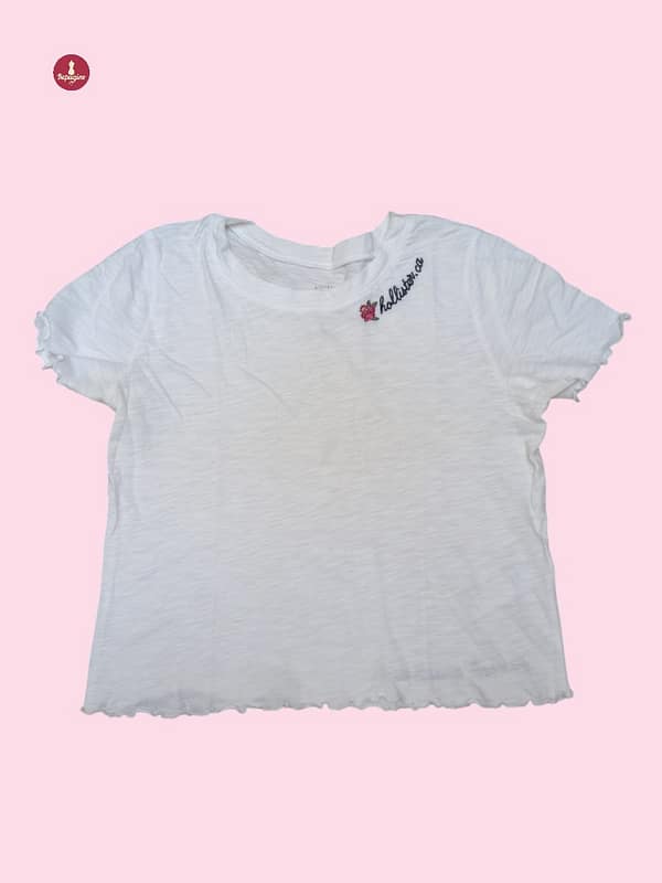 camiseta infantil branca marca hollister #brechó