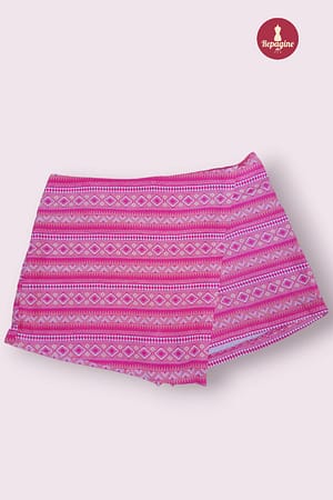 shorts saia rosa com estampas da bluestell: delicadeza e estilo em um só item - (brechó) 196097