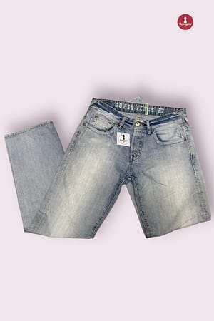 calça jeans masculina guess jeans rebel straight leg: estilo moderno e versátil. (brechó) 181309