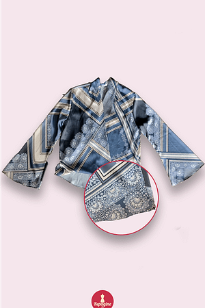 blusa de manga longa estampada flower: elegância e versatilidade em uma única peça - (brechó) 214014
