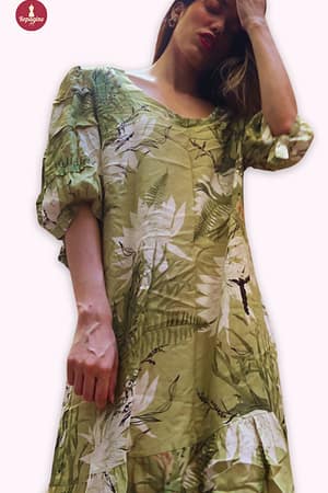 Vestido verde da marca esquise | 214017 #brechó