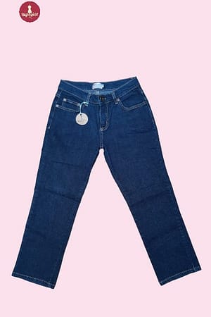 calça jeans feminina tom escuro marca costume - #brechó